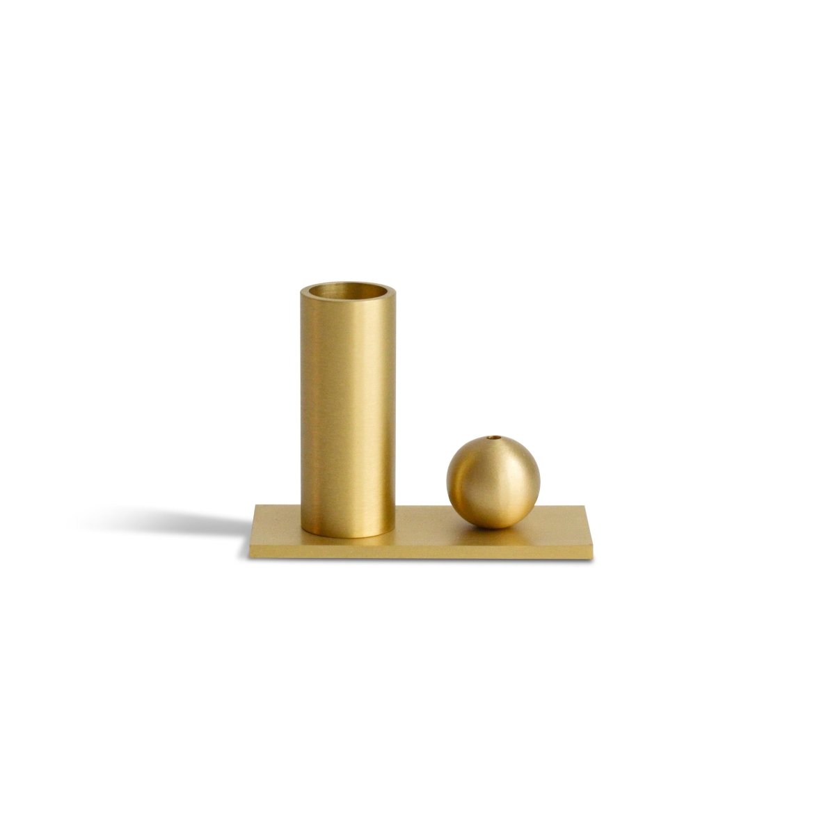 CEDAR AND MYRRH Cylinder & Sphere Brass Incense Holder - lily & onyx