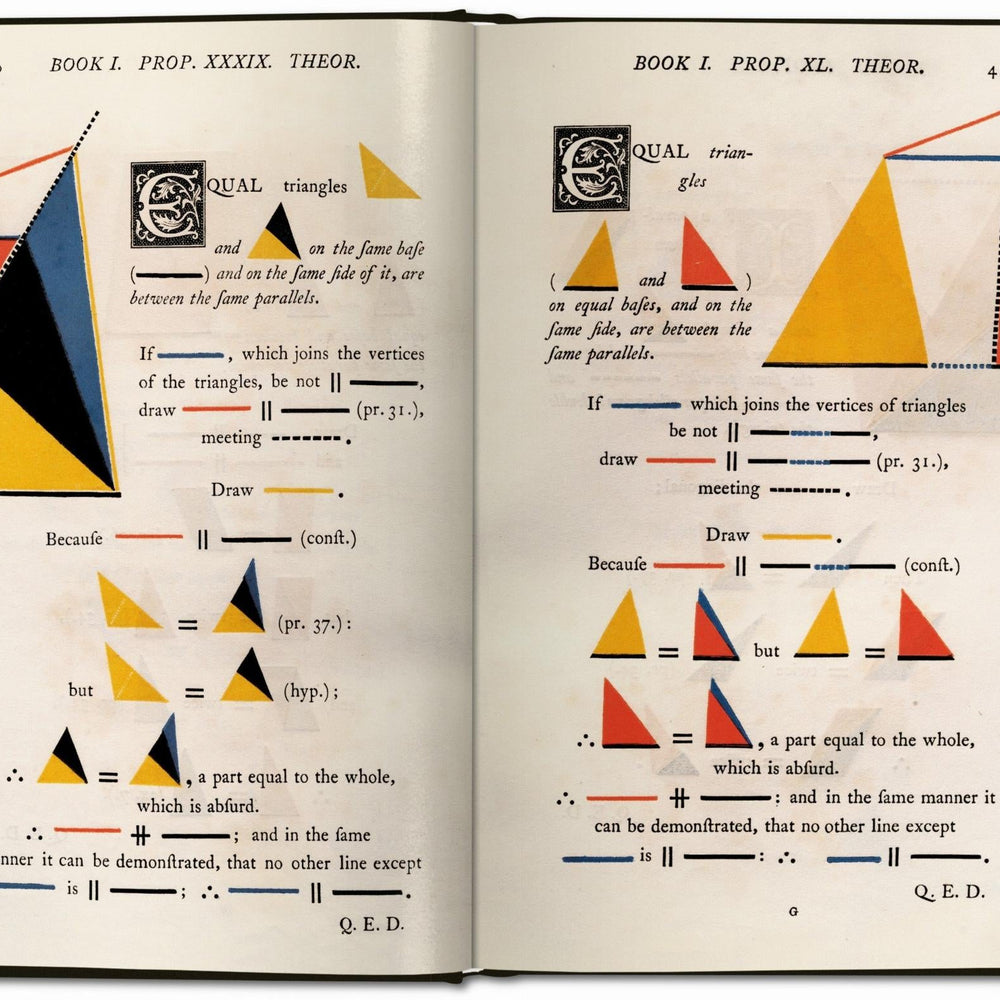 
                      
                        Oliver Byrne. The First Six Books of the Elements of Euclid (German, French, English)
                      
                    