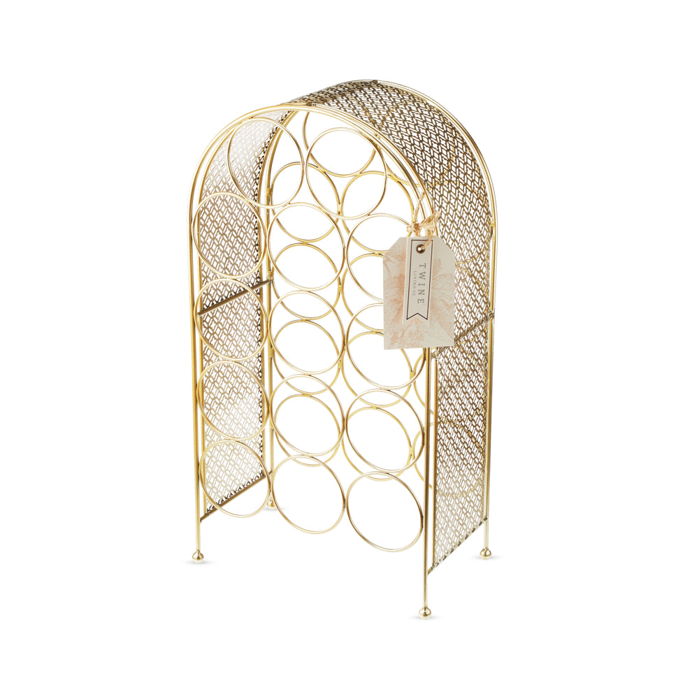 
                      
                        Trellis 14-Bottle Wine Rack, Gold
                      
                    
