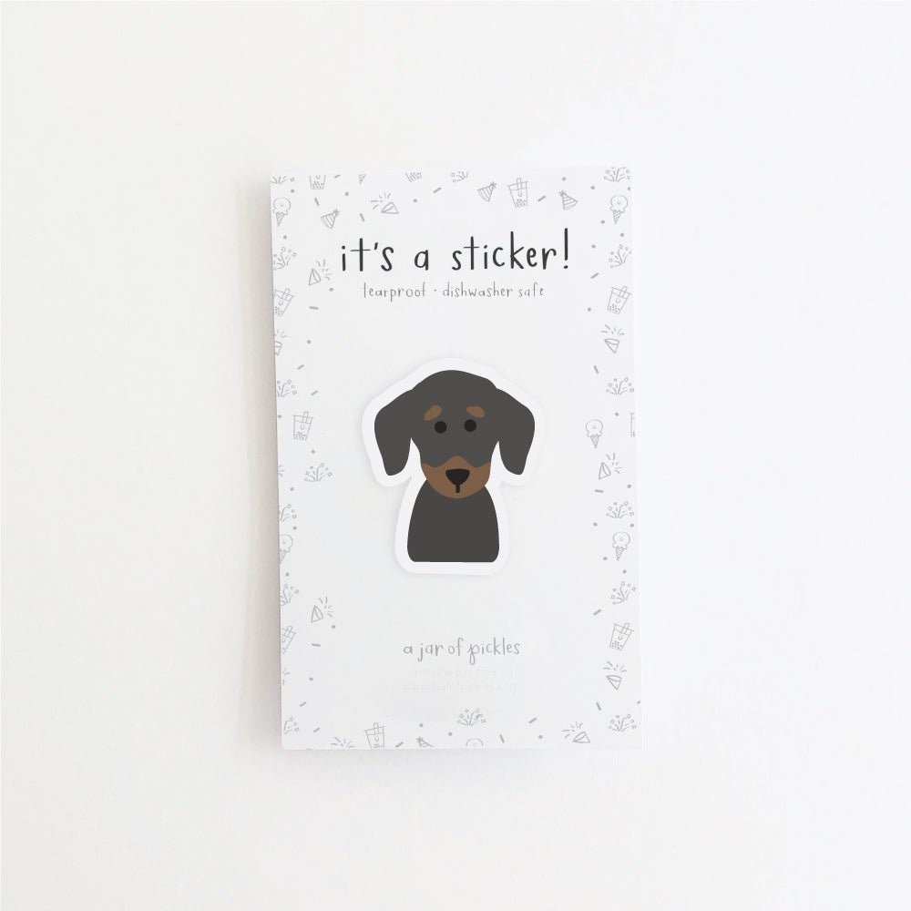 
                      
                        A Jar of Pickles Dachshund Dog Vinyl Sticker - lily & onyx
                      
                    