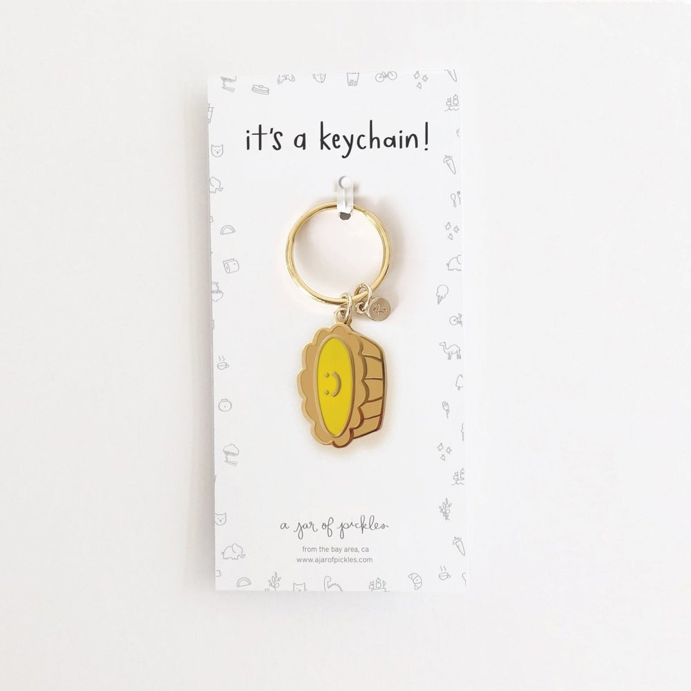 A Jar of Pickles Dan Tat Egg Tart Keychain - lily & onyx