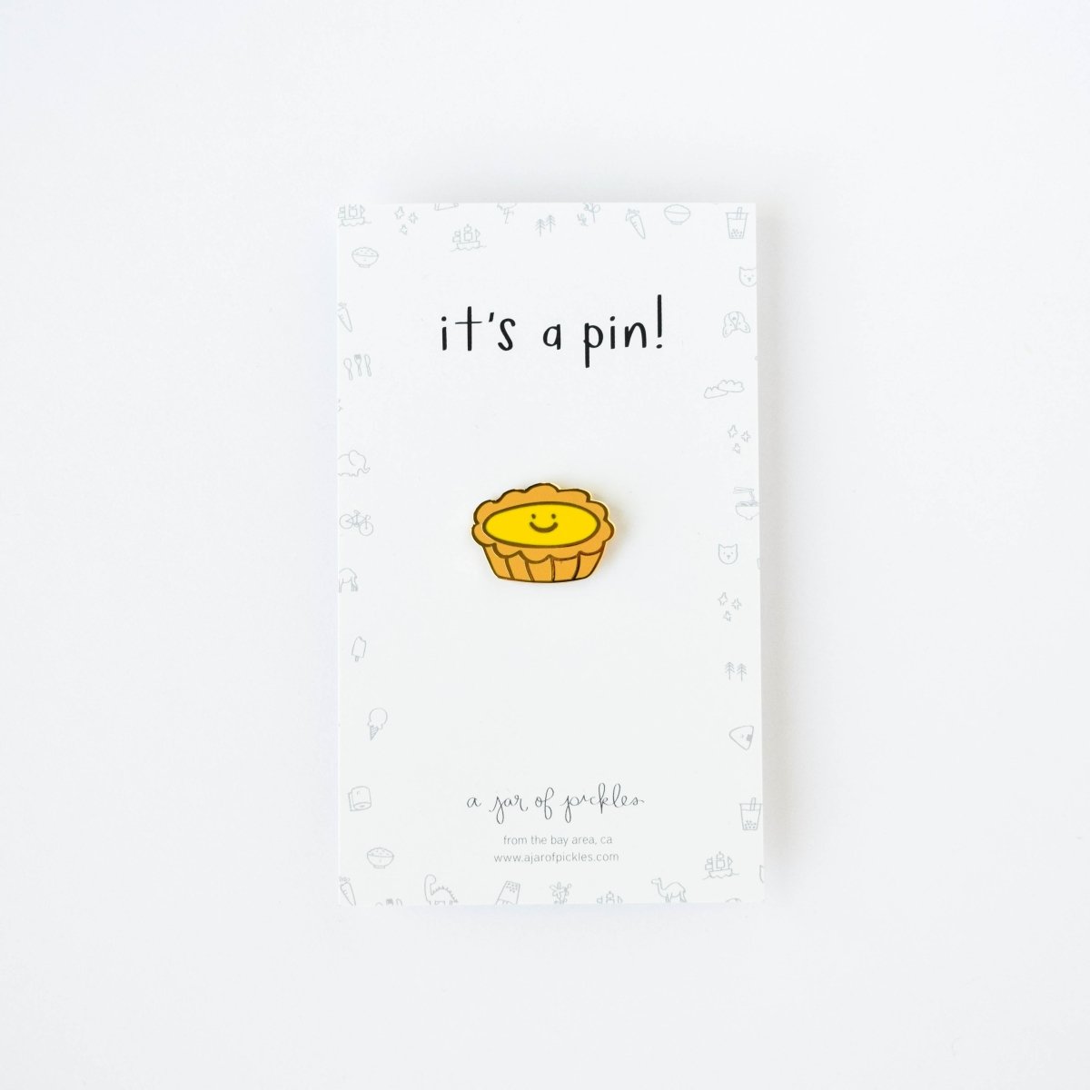 A Jar of Pickles Dan Tat Egg Tart Pin - lily & onyx