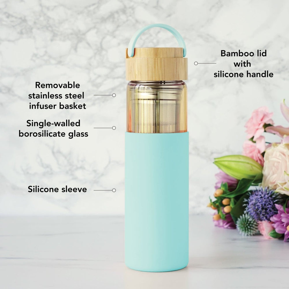 
                      
                        Pinky Up Tea Dana Glass Travel Mug in Turquoise - lily & onyx
                      
                    