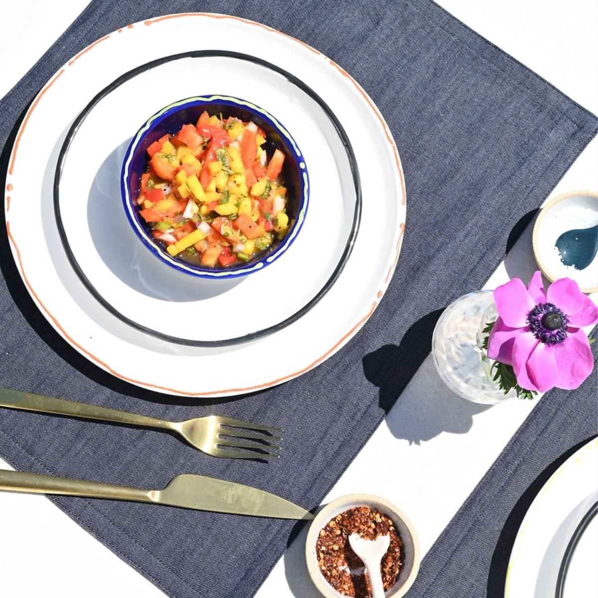 ATELIER SAUCIER Dark Denim Placemat - lily & onyx