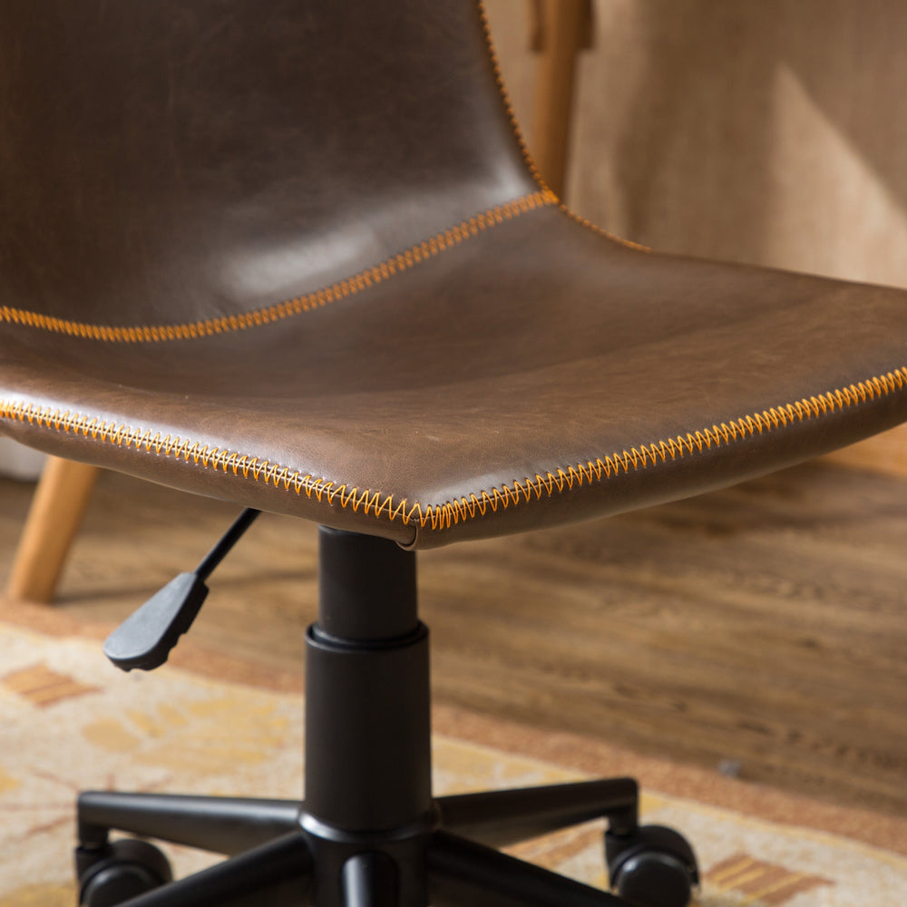 
                      
                        Cesena Faux Leather 360 Swivel Air Lift Office Chair, Antique Brown
                      
                    