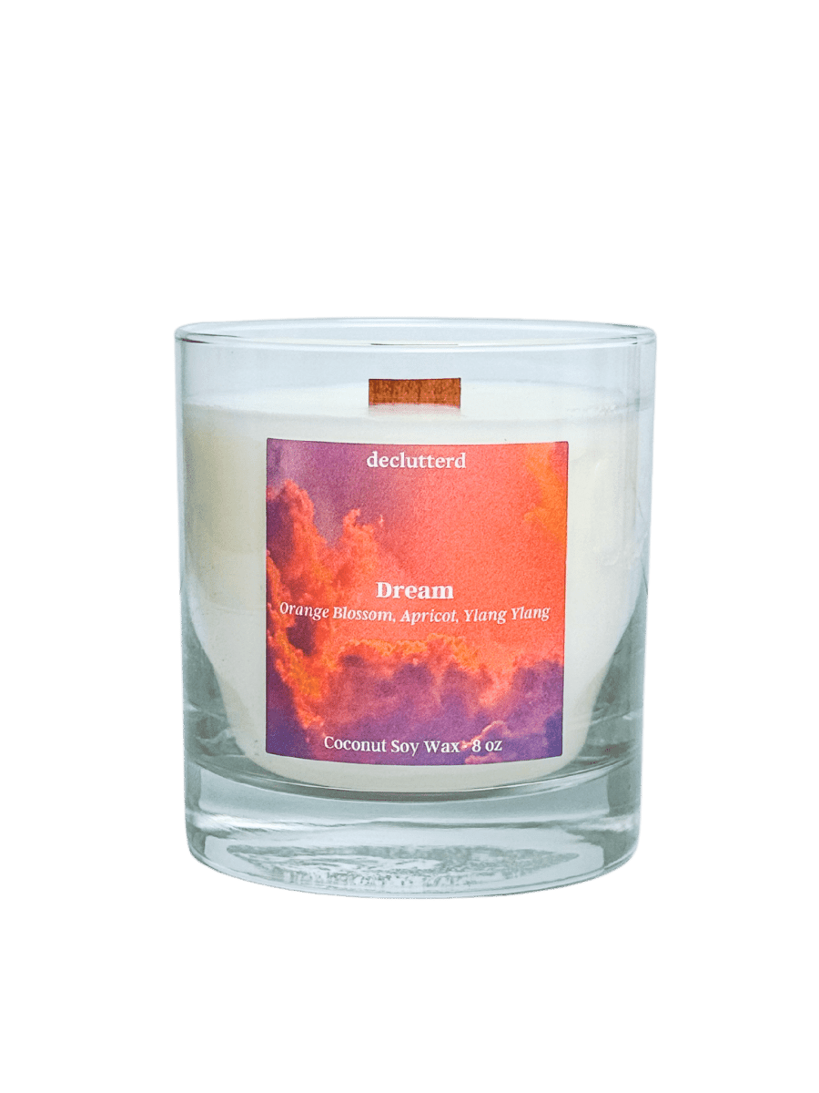 declutterd Luxurious Wood Wick Candle - Orange Blossom Apricot - 8oz/13oz