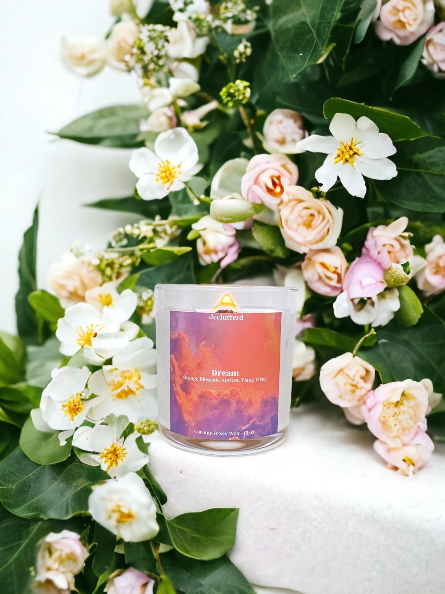declutterd Luxurious Wood Wick Candle - Orange Blossom Apricot - 8oz/13oz