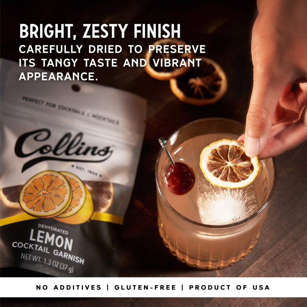 
                      
                        Collins Dehydrated Lemon Cocktail Garnish, 1.3 oz - lily & onyx
                      
                    