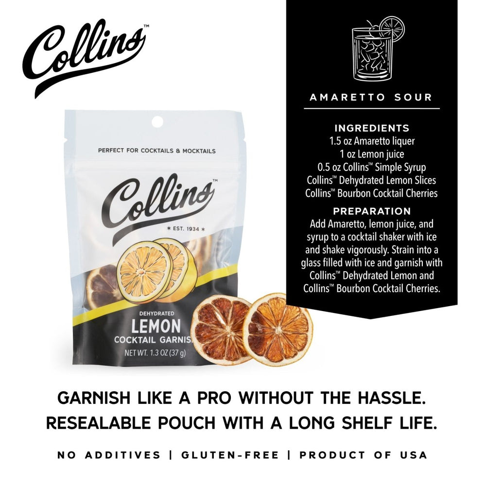 
                      
                        Collins Dehydrated Lemon Cocktail Garnish, 1.3 oz - lily & onyx
                      
                    