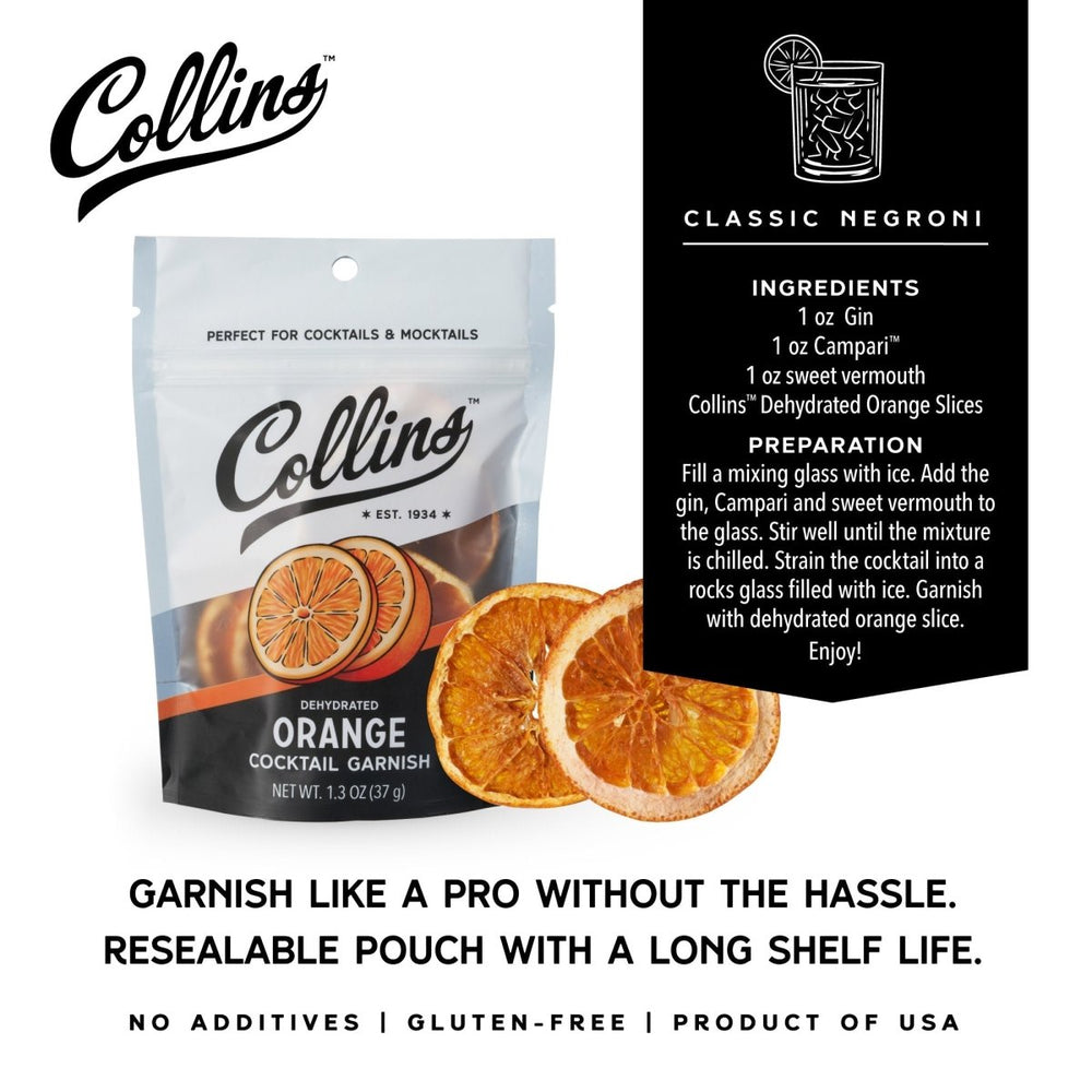 
                      
                        Collins Dehydrated Orange Cocktail Garnish, 1.3 oz - lily & onyx
                      
                    