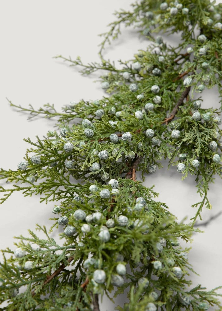 Afloral Deluxe Artificial Oregon Juniper Garland - 48" - lily & onyx