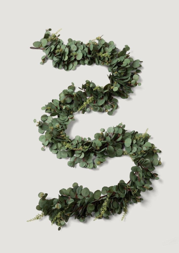 
                      
                        Afloral Deluxe Artificial Seeded Eucalyptus Garland - 108" - lily & onyx
                      
                    