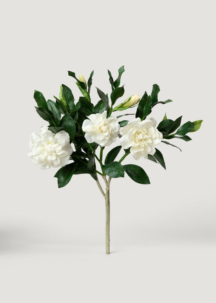 Afloral Deluxe Cream Artificial Gardenia Flower Branch - 19" - lily & onyx