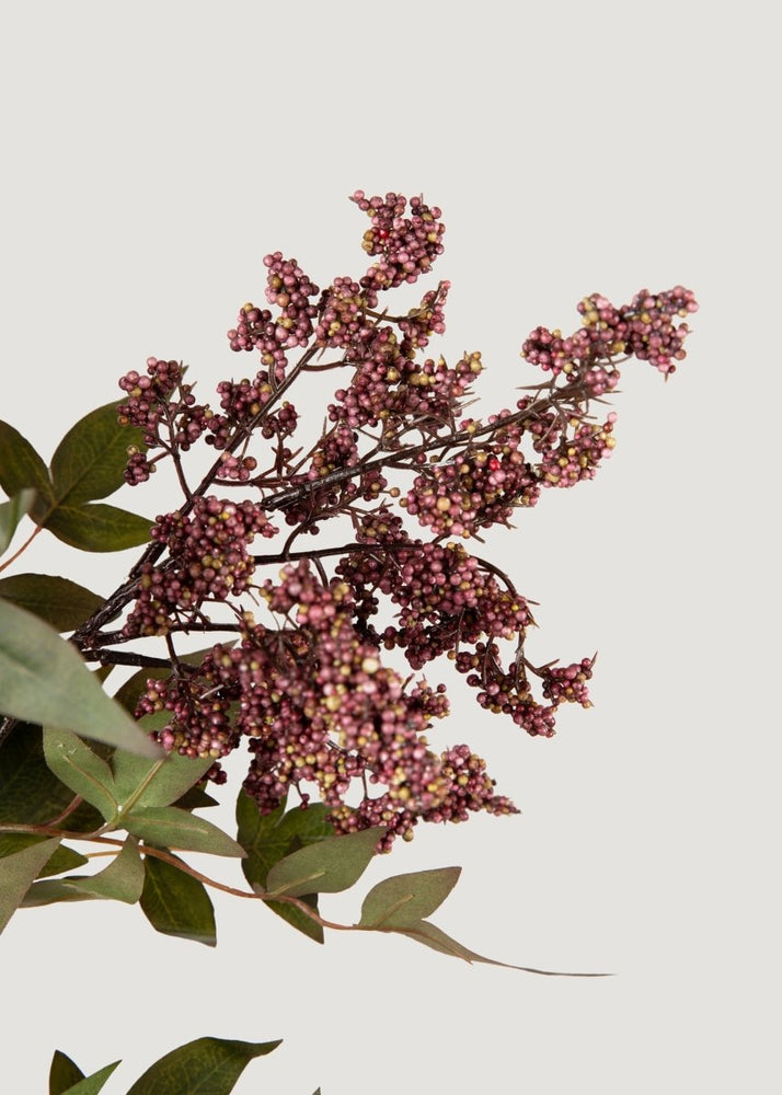 
                      
                        Afloral Deluxe Fake Smoke Berry Branch in Dusty Plum - 47" - lily & onyx
                      
                    