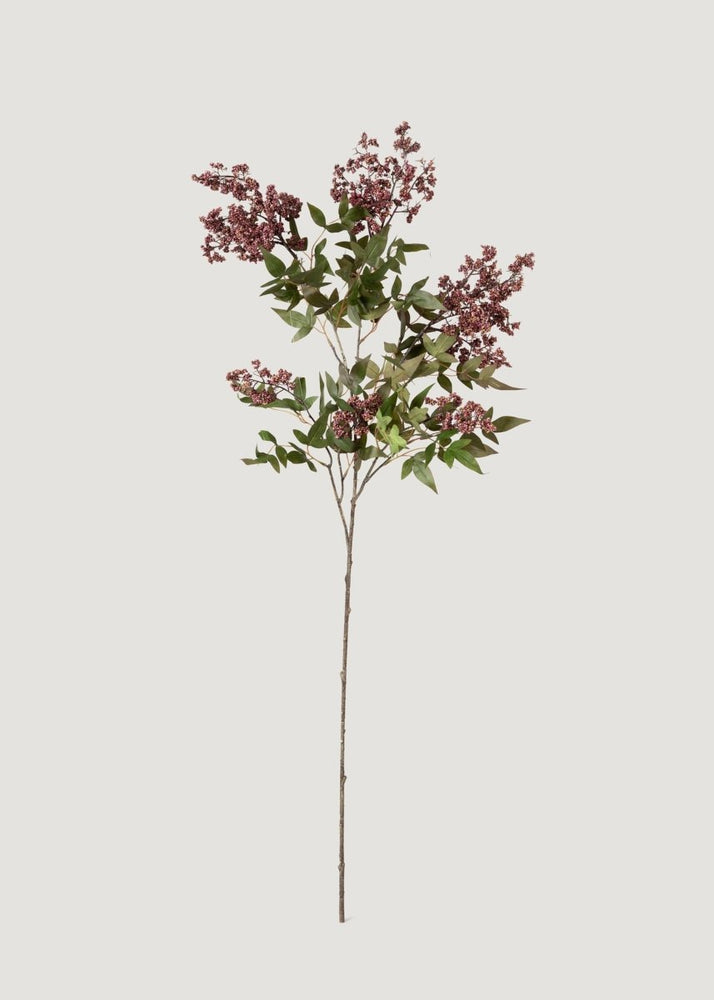 Afloral Deluxe Fake Smoke Berry Branch in Dusty Plum - 47" - lily & onyx