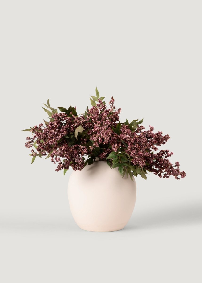Afloral Deluxe Fake Smoke Berry Branch in Dusty Plum - 47" - lily & onyx