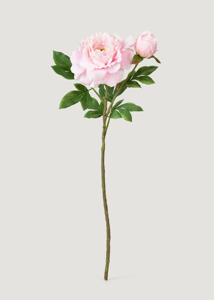 Afloral Deluxe Pink Fake Queen Garden Peony Flower - 30" - lily & onyx