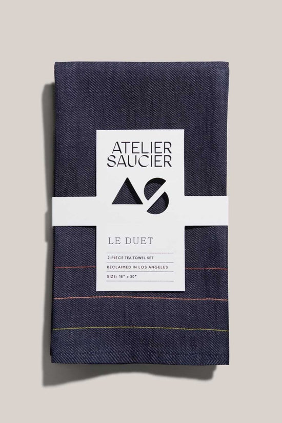 ATELIER SAUCIER Denim Jewel Tea Towels | Set of 2 - lily & onyx