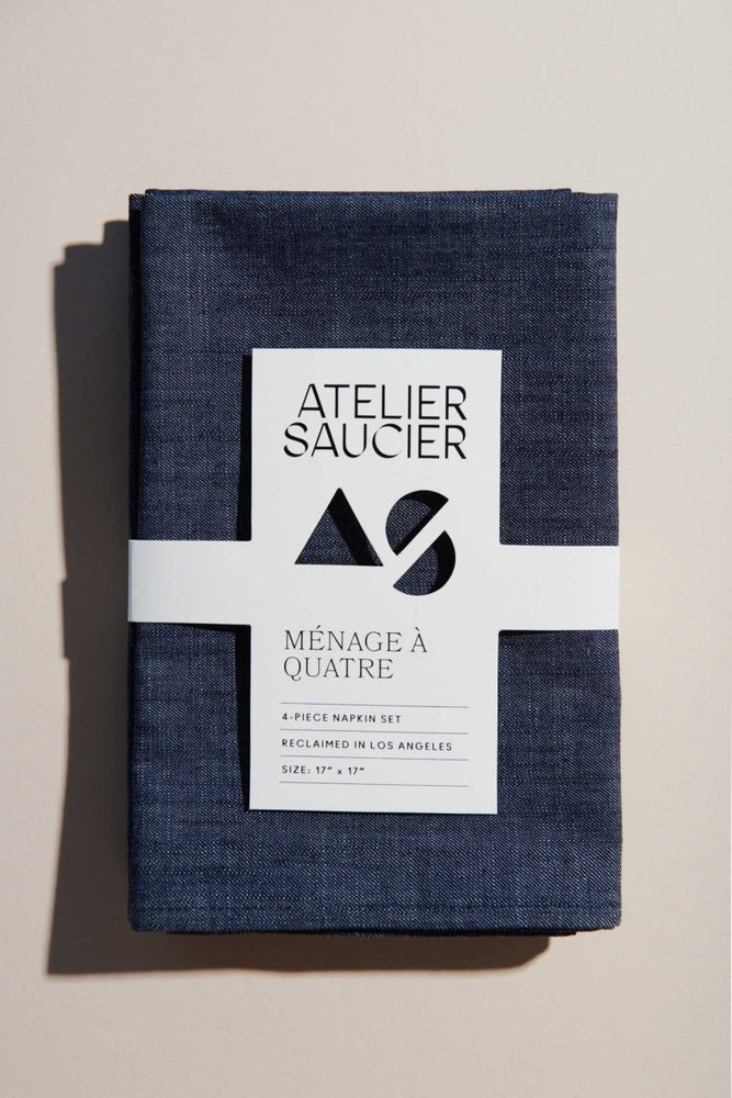 
                      
                        ATELIER SAUCIER Denim Linen Napkins | Set of 4 - lily & onyx
                      
                    