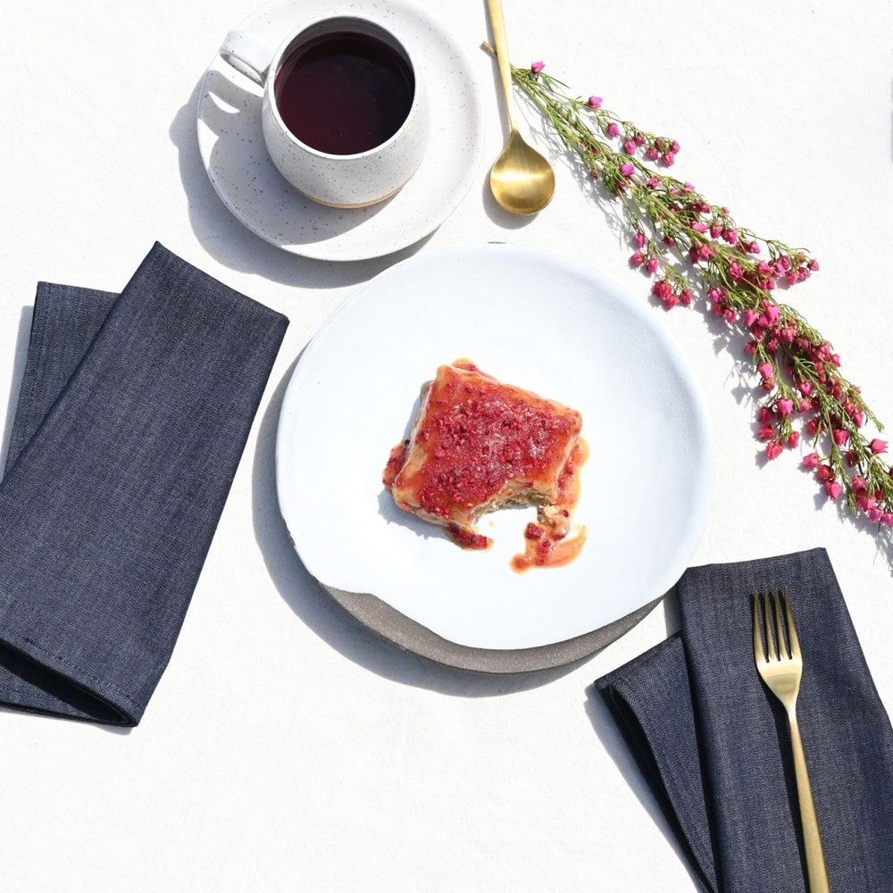 ATELIER SAUCIER Denim Linen Napkins | Set of 4 - lily & onyx