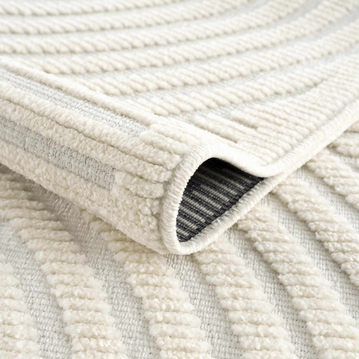 Hauteloom Deron White Washable Area Rug - lily & onyx