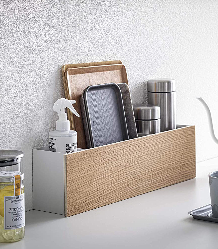 
                      
                        Yamazaki Home Desk Organizer - Two Sizes - Steel + Wood - lily & onyx
                      
                    