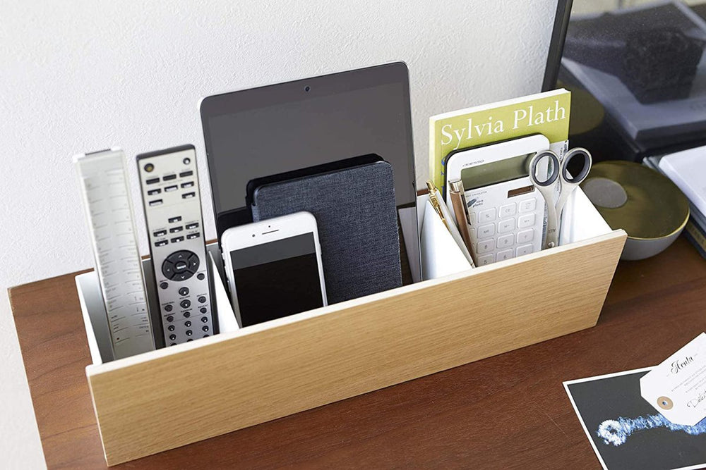
                      
                        Yamazaki Home Desk Organizer - Two Sizes - Steel + Wood - lily & onyx
                      
                    