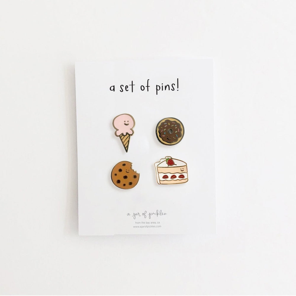 A Jar of Pickles Dessert Pin, Set of 4 - lily & onyx