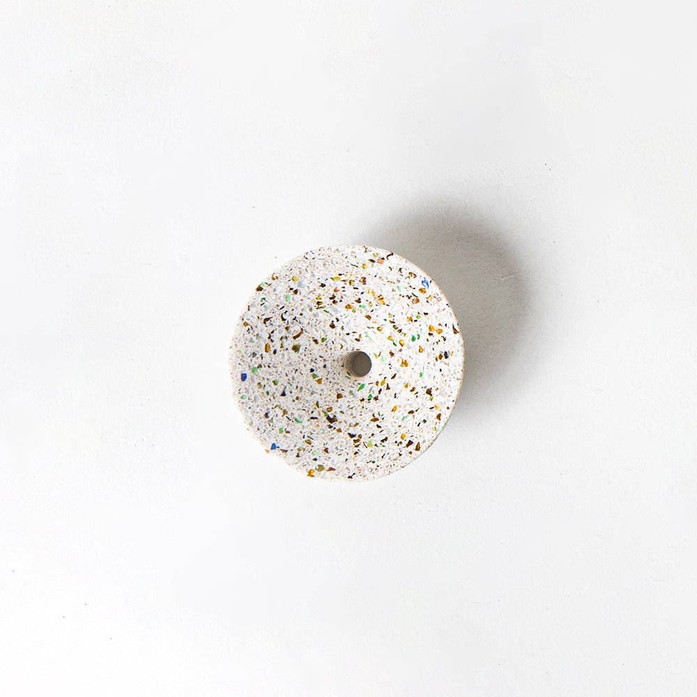 Pretti.Cool Dimple Wall Hook, Small | White Terrazzo - lily & onyx