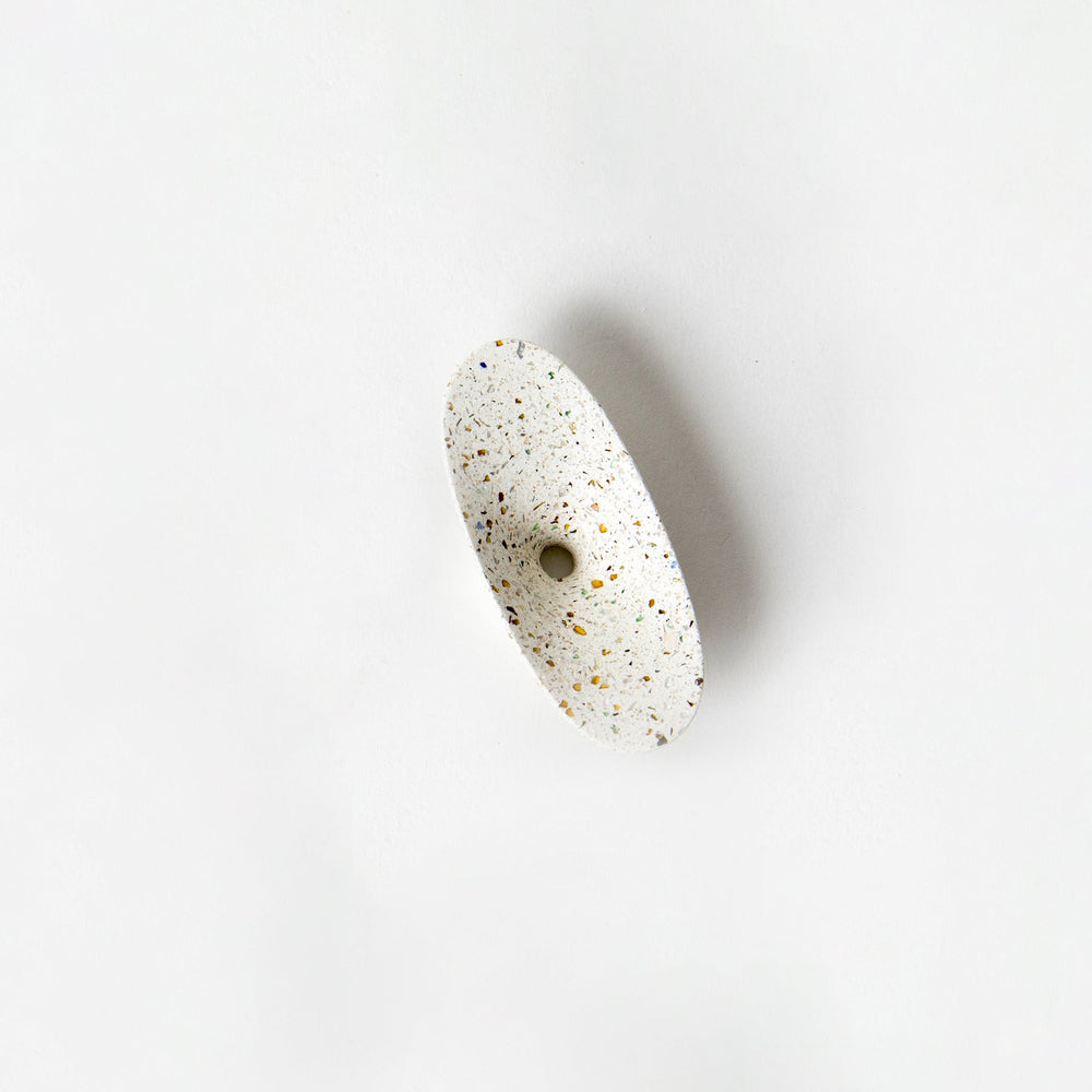 Dimple Coat Hook | White Terrazzo
