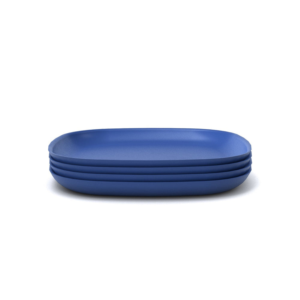 Bamboo Dinner Plate, 4 Piece Set - Royal Blue