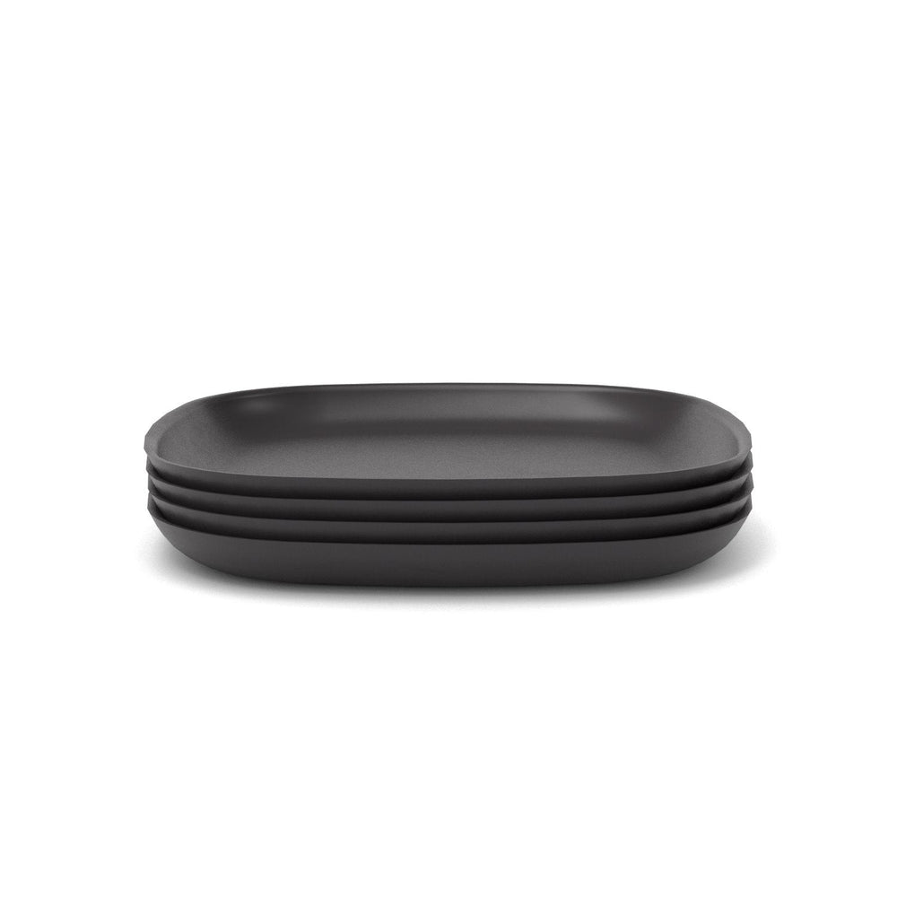 Bamboo Dinner Plate, 4 Piece Set - Black