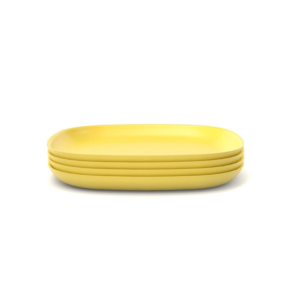 Bamboo Dinner Plate, 4 Piece Set - Lemon