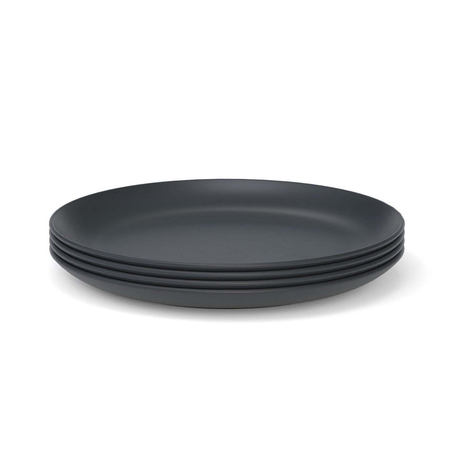 11" Round Dinner Plate, Set of 4 - Black