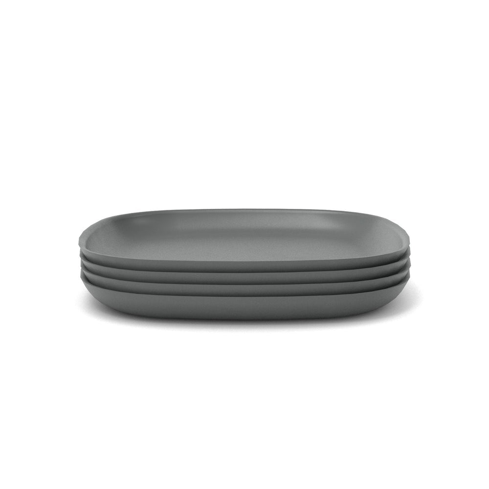 Bamboo Dinner Plate, 4 Piece Set - Smoke