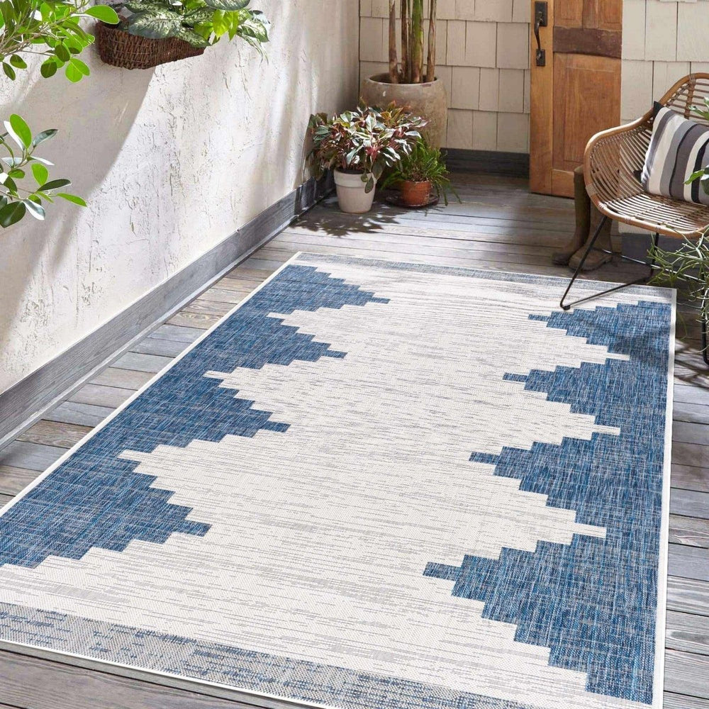 Hauteloom Djugun Navy Outdoor Rug - lily & onyx
