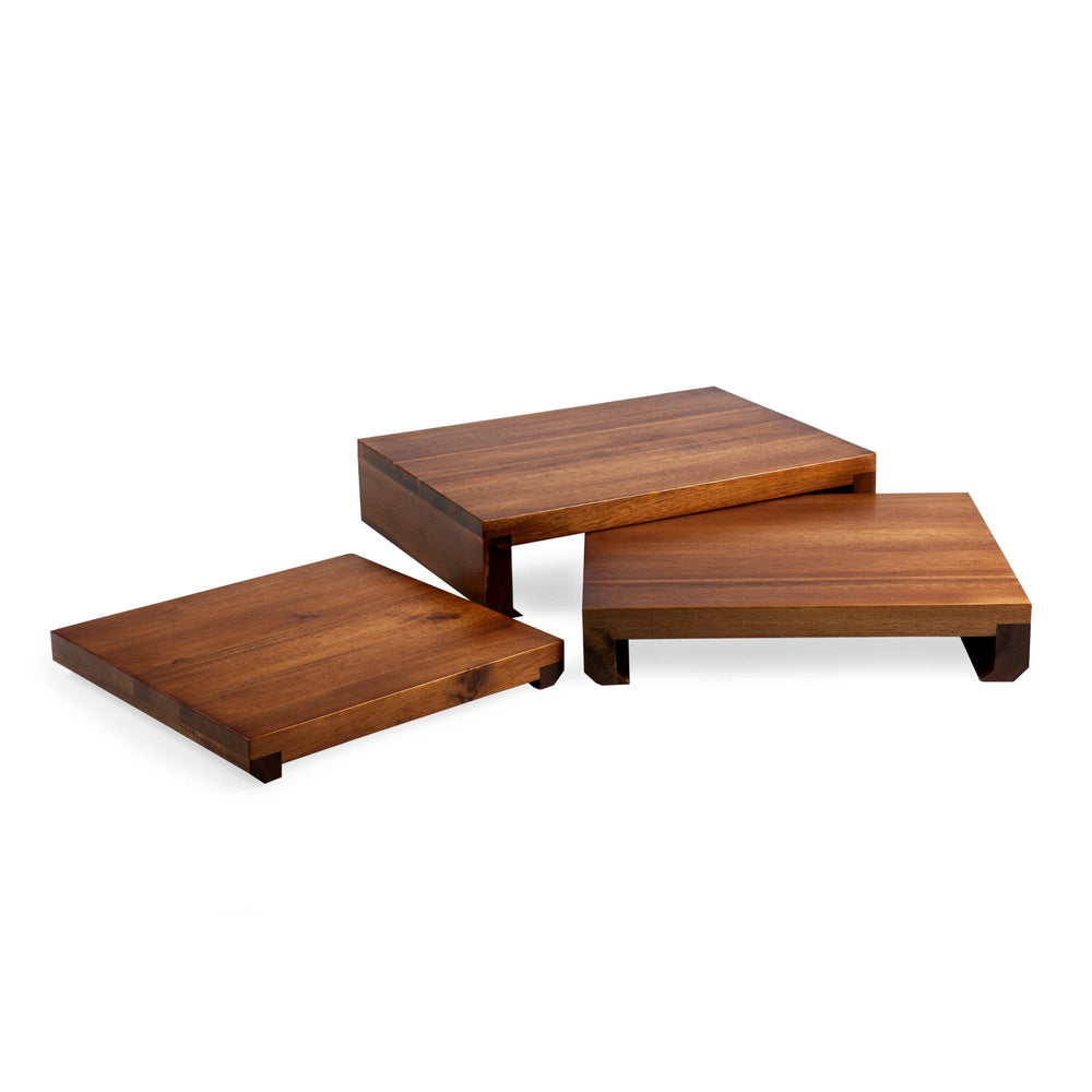 
                      
                        Etage Acacia Serving Pedestals, Set of 3
                      
                    