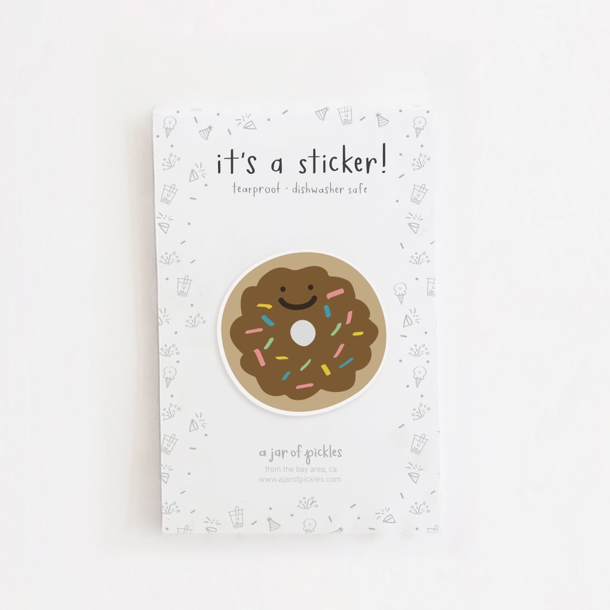 A Jar of Pickles Donut Vinyl Sticker - lily & onyx