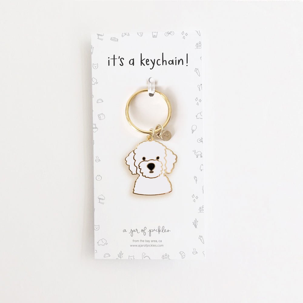 A Jar of Pickles Doodle Dog Enamel Keychain - lily & onyx