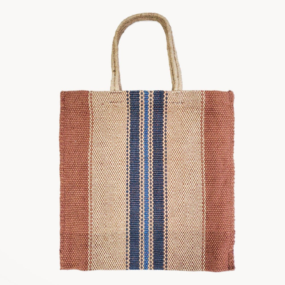 KORISSA Dora Jute Tote Bag - Multi Light Brown - lily & onyx