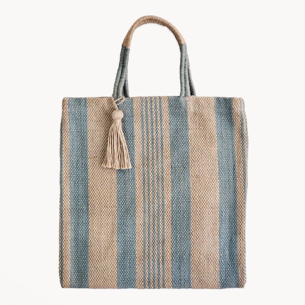 KORISSA Dora Jute Tote Bag - Pale Green - lily & onyx