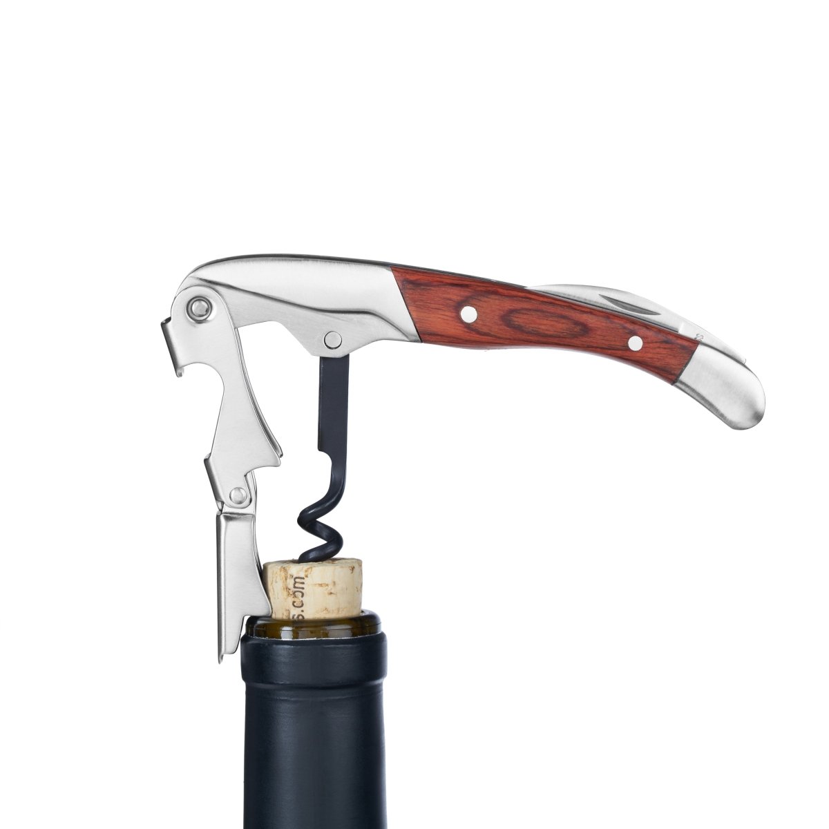 True Double - Hinged Waiter's Corkscrew with Wood Handle - lily & onyx