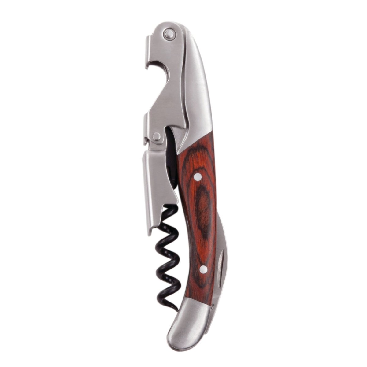 True Double - Hinged Waiter's Corkscrew with Wood Handle - lily & onyx