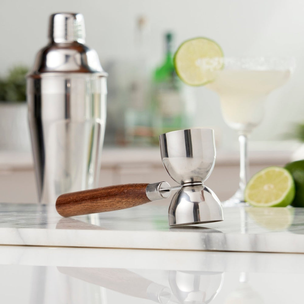 True Double Jigger with Acacia Handle - lily & onyx