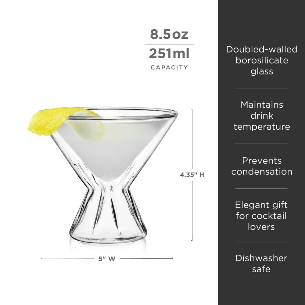 
                      
                        Viski Double Walled Martini Glasses, Set of 2 - lily & onyx
                      
                    