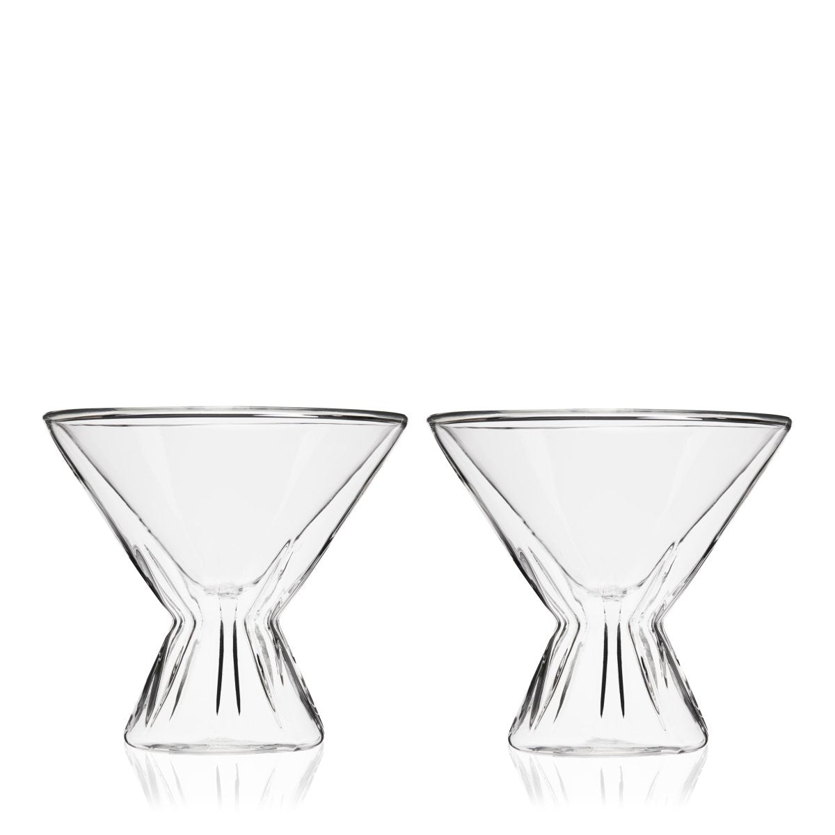 Viski Double Walled Martini Glasses, Set of 2 - lily & onyx