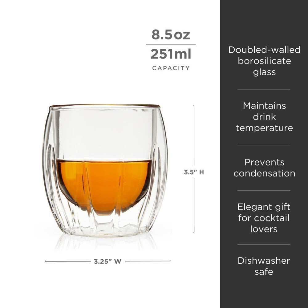 
                      
                        Viski Double - Walled Spirits Glasses, Set of 2 - lily & onyx
                      
                    