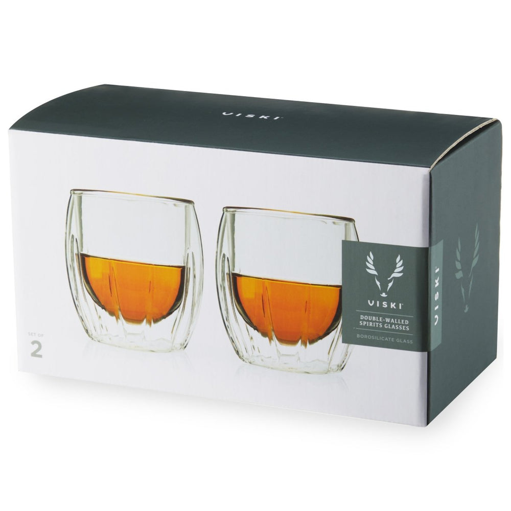 
                      
                        Viski Double - Walled Spirits Glasses, Set of 2 - lily & onyx
                      
                    