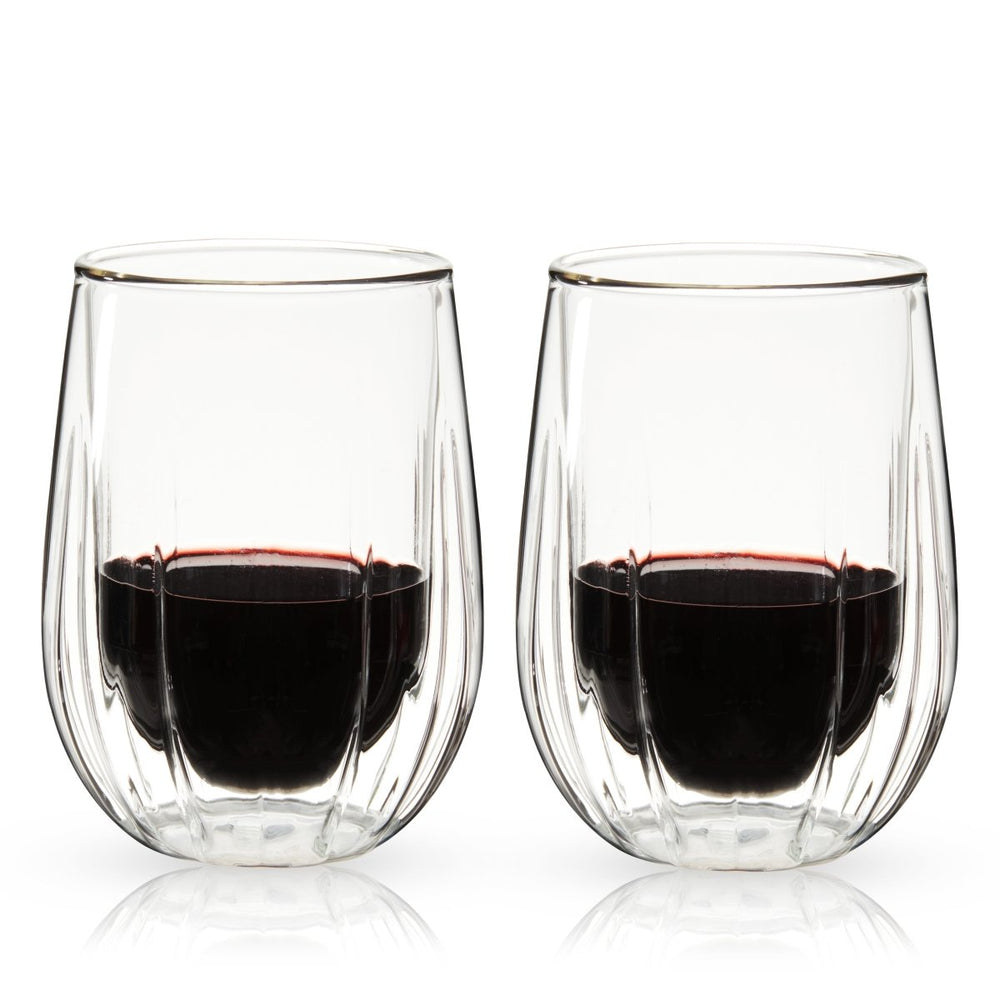 
                      
                        Viski Double - Walled Stemless Wine Glasses, Set of 2 - lily & onyx
                      
                    