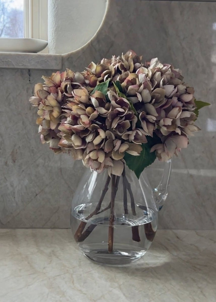 
                      
                        Afloral Dried Look Artificial Hydrangea in Vintage Taupe - 13.75" - lily & onyx
                      
                    